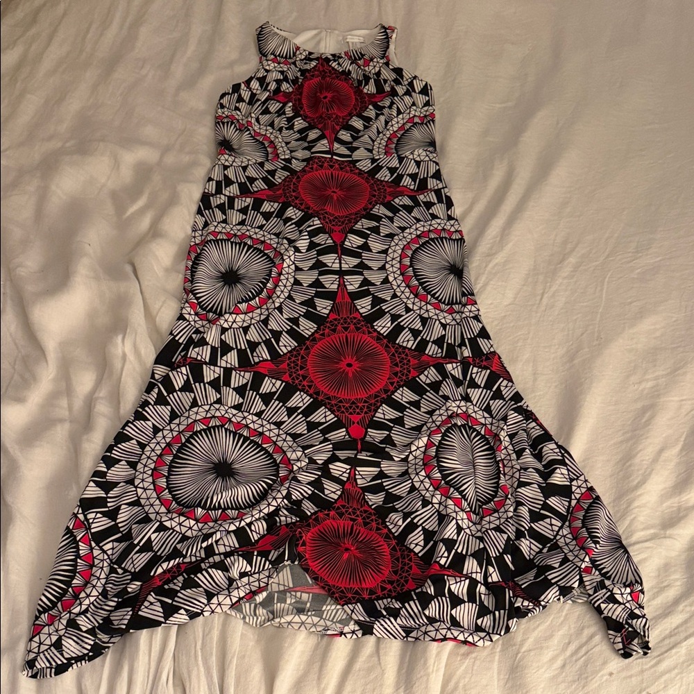 London Times African Print midi dress